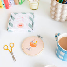 Load image into Gallery viewer, Cotton Clara - Aperol Cocktail Beginner Cross Stitch Kit