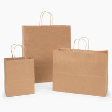 Load image into Gallery viewer, Nashville Wraps - Brown Kraft Paper Retail Shopping Bags: 250 Pack / Cub 8x4.75x10"