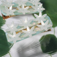 Load image into Gallery viewer, WINONA IRENE - Undine Lotus Flower Alligator Hair Clip in Seafoam and White