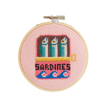Load image into Gallery viewer, Cotton Clara - Sardines Cross Stitch Kit