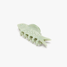 Load image into Gallery viewer, WINONA IRENE - Jade Green Fish Mini Acetate Hair Claw Clip Opal Rhinestones