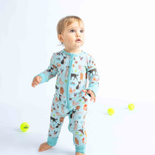 Load image into Gallery viewer, Emerson and Friends - Dogs Bark Pets Bamboo Baby Pajamas Convertible Footie