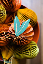 Load image into Gallery viewer, East End Press - ORANGE HONEYCOMB ORNAMENT