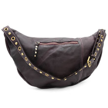 Load image into Gallery viewer, Bolsa Nova Handbags - Bella Large Leather Sling Bag: Denim Blue