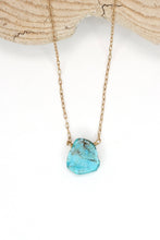 Load image into Gallery viewer, Mickey Lynn - Turquoise Dash Necklace: STANDARD 16-18"