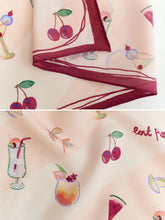 Load image into Gallery viewer, Lost Pattern Silk Bandana - Pink Martini