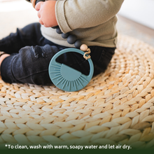 Load image into Gallery viewer, Babeehive Goods - Sunburst Teething Toy - Duck Egg Blue