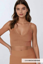 Load image into Gallery viewer, NIKIBIKI - NS8120 - Ribbed V-Neck Bra Top: 2248 Mulberry