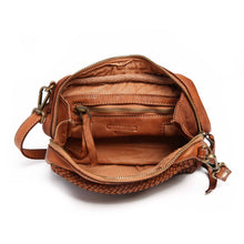Load image into Gallery viewer, Bolsa Nova Handbags - Lily Woven Leather Minibag: Cognac