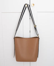 Load image into Gallery viewer, AALLYN - Jolina Bucket Tote - Leather: Wood Berry/Silver