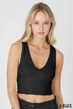 Load image into Gallery viewer, NIKIBIKI - Lace V Neck Tank Top ALL COLORS