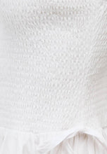 Load image into Gallery viewer, All Row - The Jenni Dress | Smocked Midi Dress with Side Ties: WHITE