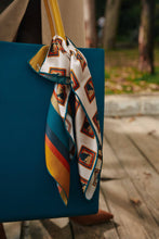 Load image into Gallery viewer, Lost Pattern Silk Bandana - Kiwi