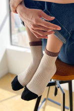 Load image into Gallery viewer, Le Bon Shoppe - Color Block Girlfriend Socks : Black Coffee