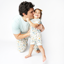 Load image into Gallery viewer, Emerson and Friends - Manatee Bamboo Shortie Romper