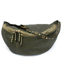 Load image into Gallery viewer, Bolsa Nova Handbags - Bella Large Black Leather Sling Bag