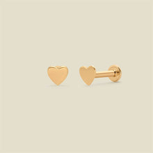 Load image into Gallery viewer, Made By Mary - Heart Stud Earring 14k Solid Gold