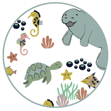 Load image into Gallery viewer, Emerson and Friends - Manatee Bamboo Baby Pajamas Convertible Romper