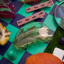 Load image into Gallery viewer, WINONA IRENE - Lotus Flower Hair Claw in Clear Green Acetate