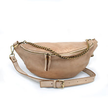Load image into Gallery viewer, Bolsa Nova Handbags - Capri Leather Sling Bag: Mushroom