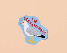 Load image into Gallery viewer, I Heart Screaming Seagull Sticker