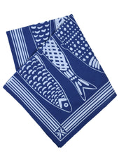 Load image into Gallery viewer, Hearth and Harrow - BLUE Sardine Bandana
