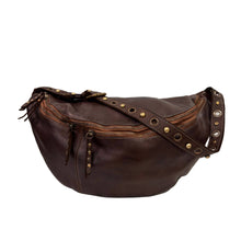 Load image into Gallery viewer, Bolsa Nova Handbags - Bella Large Black Leather Sling Bag