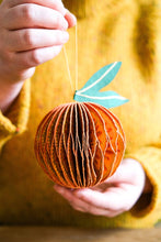Load image into Gallery viewer, East End Press - ORANGE HONEYCOMB ORNAMENT