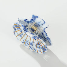 Load image into Gallery viewer, Adorro - Coastal Blue Seashell Claw Clip - Small