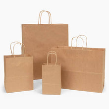 Load image into Gallery viewer, Nashville Wraps - Brown Kraft Paper Retail Shopping Bags: 250 Pack / Cub 8x4.75x10"
