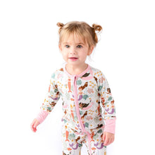 Load image into Gallery viewer, Emerson and Friends - Making Waves Mermaids Coastal Bamboo Baby Pajamas Convertible Romper: NB