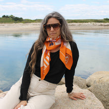 Load image into Gallery viewer, Voyager Silk - Silk Scarves - Soar & Sing Scarf | Silk Habotai Scarf | Women's Bandana: 26" x 26"
