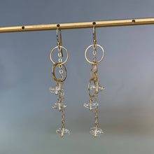 Load image into Gallery viewer, Elysium Jewelry - Triple Circle Stone Earrings: Gold Filled / Pearl