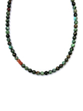 Load image into Gallery viewer, Round Turquoise Necklace with Sunstone Offset