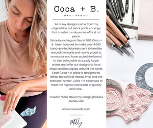 Coca + B. - Seashell Print Organic Bamboo Swaddle