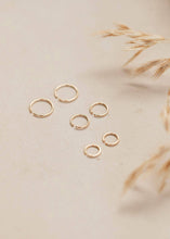 Load image into Gallery viewer, Hello Adorn - Tiny Hoops | 14kt Gold Fill + Sterling Silver: Twisted / 14kt Gold Fill / 7mm
