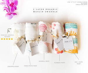Coca + B. - Surfer Wave Organic Bamboo Swaddle
