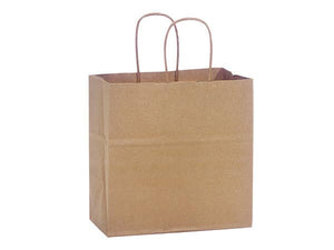 Nashville Wraps - Brown Kraft Paper Shopping Bags: 250 Pack / Rose 5.5x3.25x8.375"