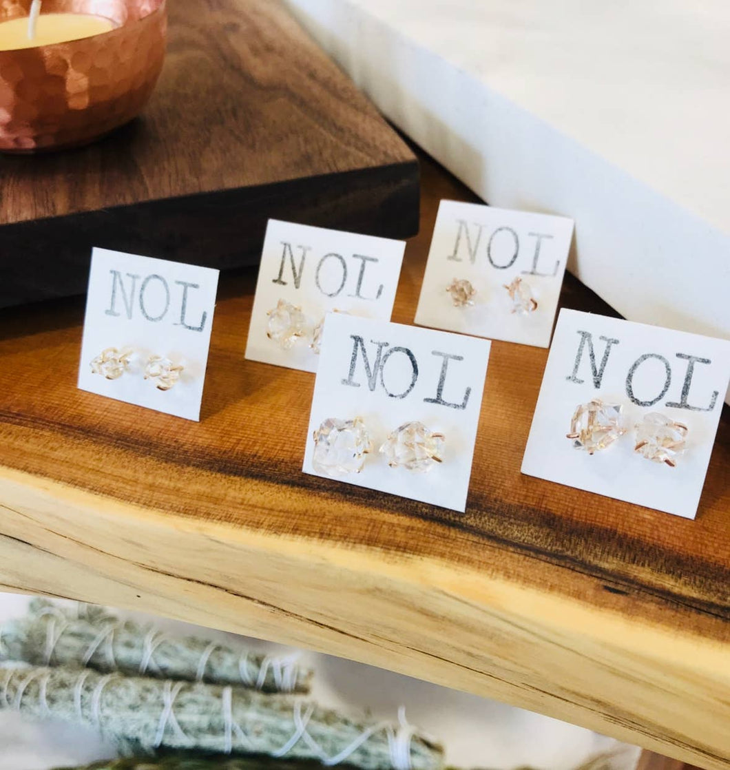 Notions of Lovely - Herkimer Diamond Stud Earring - 14k Gold Fill