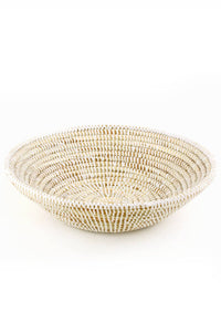 Swahili | AFRICAN MODERN - Solid White Grain Basket: SEN1C  - Small Basket