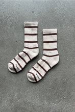 Load image into Gallery viewer, Striped Boyfriend Socks: Red Stripe
