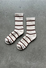 Load image into Gallery viewer, Striped Boyfriend Socks: Red Stripe
