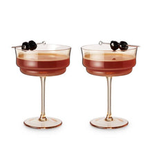 Load image into Gallery viewer, Twine Living - Tulip Cocktail Coupes - Set of 2
