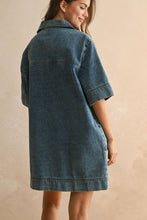 Load image into Gallery viewer, MIOU MUSE V-NECK DENIM TUNIC DRESS

