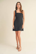 Load image into Gallery viewer, MIOU MUSE -  LINEN SQUARE NECK MINI DRESS
