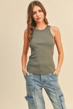 Load image into Gallery viewer, MIOU MUSE - CLASSIC RIBBED TANK TOP- White

