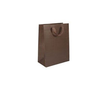 Load image into Gallery viewer, Box &amp; Wrap - Manhattan Twill Ribbon Handle Bags: Wall Street White - Twill Ribbon Handle Gift Bag / 10 x 5 x 13" / Case/100
