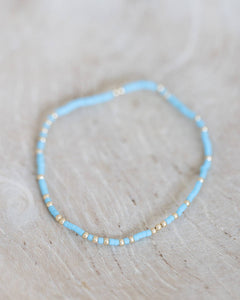 Coast and Cove - Goldie Sprinkle Beaded Bracelet- BLUE