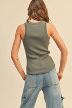 Load image into Gallery viewer, MIOU MUSE - CLASSIC RIBBED TANK TOP- White
