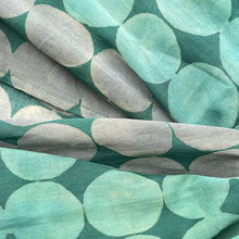 Load image into Gallery viewer, Little Journeys Chicago - Block Print Cotton Scarf - Big Circles Teal
